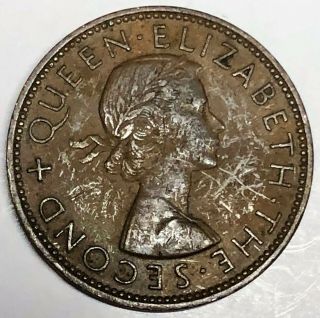 C8682 ZEALAND COIN,  LARGE PENNY 1956 2