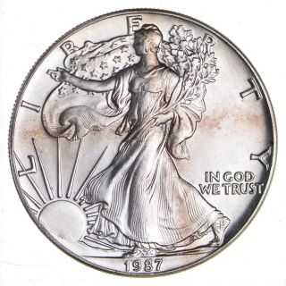 Better Date 1987 American Silver Eagle 1 Troy Oz.  999 Fine Silver 371