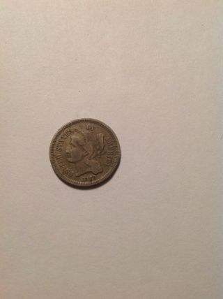 1870 Three Cent Nickel 3cn Rare Early Type Coin