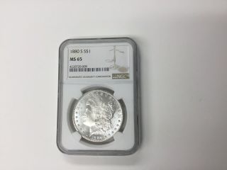 1880 - S Ngc Ms - 65 Morgan Silver Dollar Silver Coin State 65