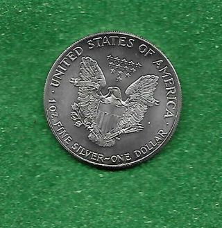 1987 American Silver Eagle 1 Troy Oz.  999 Fine Silver Brilliant Uncirculated BU 2