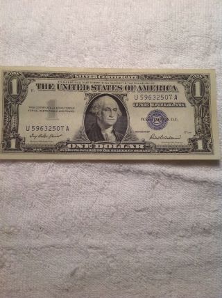 1957 " Crisp " Very Silver Certificate $1 Dollar Bill