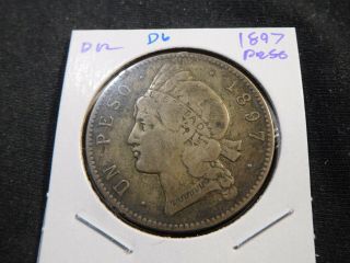 D6 Dominican Republic 1897 Peso