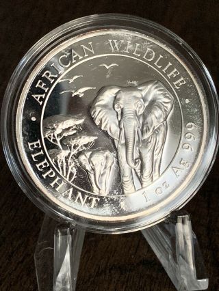 2015 1 Oz Somalia Silver Elephant Bu Coin