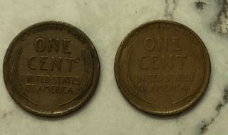 1909 VDB AND 1909 P Lincoln Cents.  2 COINS FIRST YEAR.  Both Grade Very Good 2