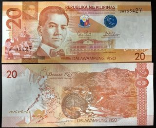 Philippines 20 Pesos 2016g P 206 Unc