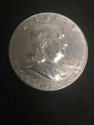 1962 - P Ben Franklin Liberty Half Dollar 90 Silver Vf