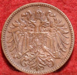 1897 Austria 2 Kreuzer Foreign Coin