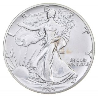 Better Date 1989 American Silver Eagle 1 Troy Oz.  999 Fine Silver 900
