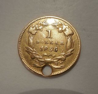 1856 - Liberty Head Gold Dollar - $1 - Type 3 - U.  S.  Gold Piece - U.  S.  Gold Coin 3