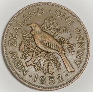 C9377 Zealand Coin,  Large Penny 1952