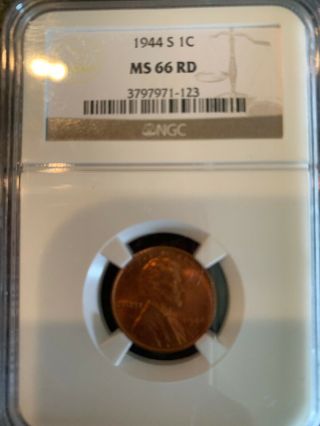1944 - S Wheat Penny Ms66rd Ngc