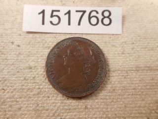 1878/8 Great Britain Farthing - Collector Grade Album Coin - 151768 Corroded