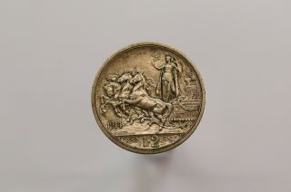 Italy 2 Lire 1914 Silver Sharp Details B19 8831
