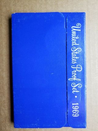 1969 United States Proof Set 5 Coins U.  S.  Blue Packaging