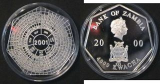 Zambia For Millennium Aniversary,  Silver Proof Coin