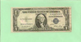 N1s.  1935e $1 Silver Certificate D 0610 7036h.  1935e D - H