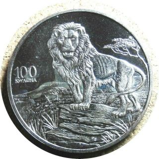 Elf Zambia 100 Kwacha 1998 Lion