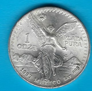 1983 Mexico 1 Oz Bu Silver Libertad Bullion Coin In Capsule (mm543)