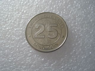 Zimbabwe 25 Cent Bond Coin 2014 Token Coin