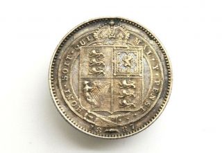 Great Britain Silver coin 1 shilling.  1887 2