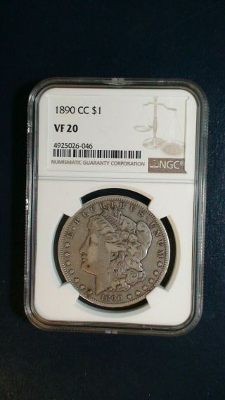1890 Cc Morgan Silver Dollar Ngc Vf20 Carson City $1 Coin Priced To Sell Now