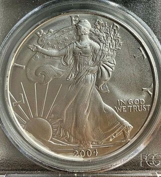 2004 American Silver Eagle Coin Ms69 Pcgs
