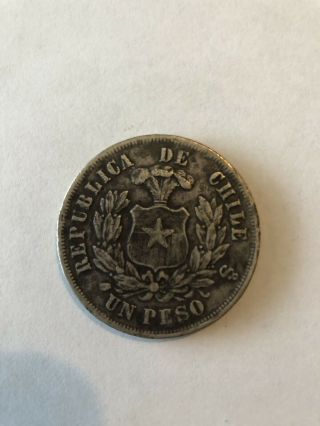 1879 Un Peso,  Republica De Chile