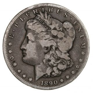 Raw 1890 - Cc Morgan $1 Circulated Carson City Silver Dollar Coin