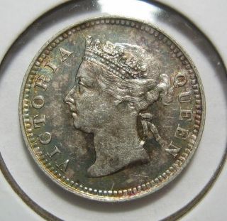 1895 Hong Kong 5 Cents Unc