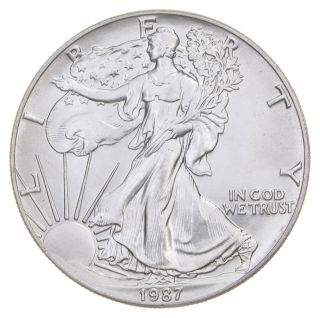 Better Date 1987 American Silver Eagle 1 Troy Oz.  999 Fine Silver 978