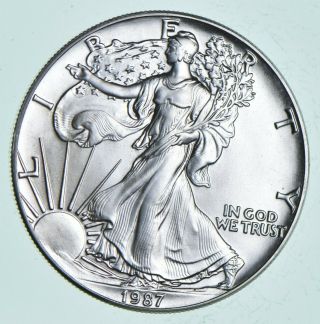 Better Date 1987 American Silver Eagle 1 Troy Oz.  999 Fine Silver 150