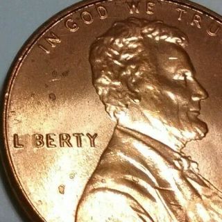 2018 Error Strike Through Missing Letter Lincoln Shield Penny One Cent Coin