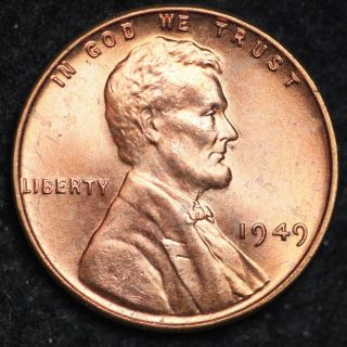 Red Uncirculated 1949 Lincoln Wheat Penny
