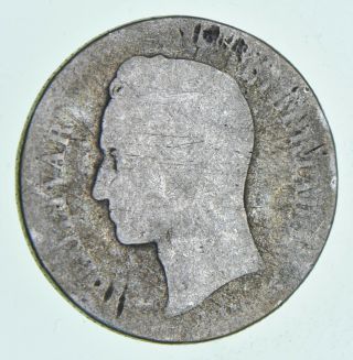 Silver - World Coin - 1911 Venezuela 2 Bolivares - World Silver Coin 9.  5g 787