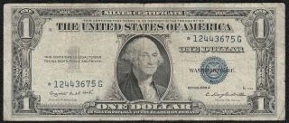 1935 - G Star Note $1 Small Silver Certificate S/h After 1st Item