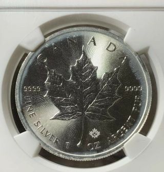 2015 Canada Maple Leaf Silver $5 Ngc Ms69 Er.  Rim And Edge Haze Both Sides.