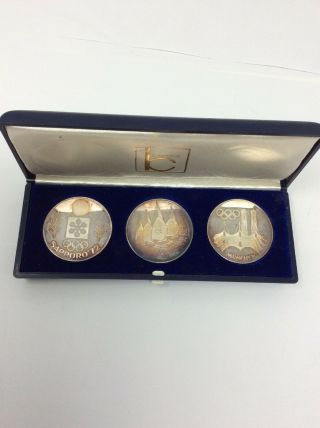 1972 Munich Olympics 3 Silver Coin Set