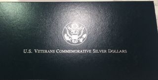 1994 U.  S.  Veterans 3 Coin Proof Set Pow$1 - Vietnam War$1 - Women In Military$1 Ogp