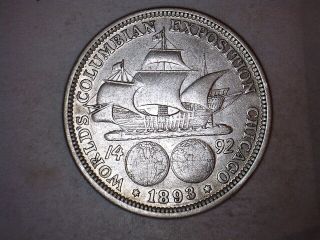 1893 Columbian Expo Half Dollar // 90 Silver // Au