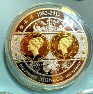 1986 100 Franc silver piefort 1974 York St.  of Liberty and Monaco world coin 7