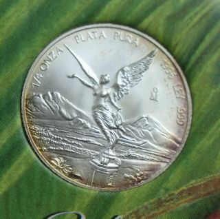 Mexico 1996 Libertad 3 silver coin set 1/20 1/10 1/4 Onza Victory Angel 8