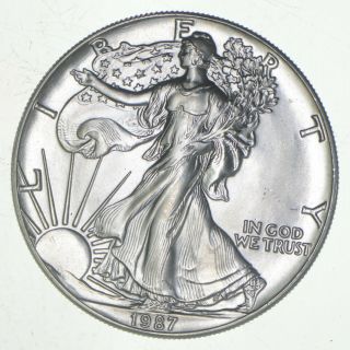 Better Date 1987 American Silver Eagle 1 Troy Oz.  999 Fine Silver 346