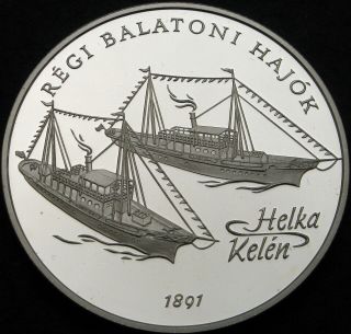 Hungary 2000 Forint 1997 Proof - Silver - Old Balaton Ships Helka & Kelén - 402 ¤