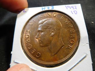 N73 Zealand 1942 Penny Unc