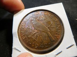 N73 Zealand 1942 Penny UNC 2