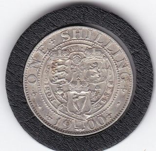 Very Sharp 1900 Queen Victoria Sterling Silver Shilling British Coin