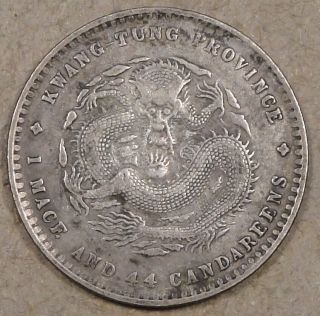 Kwangtung Province Nd (1890 - 1908) Twenty Cents Mid Grade As Pictured