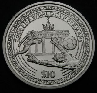 Sierra Leone 10 Dollars 2006 Proof - Silver - Fifa World Cup - 3255