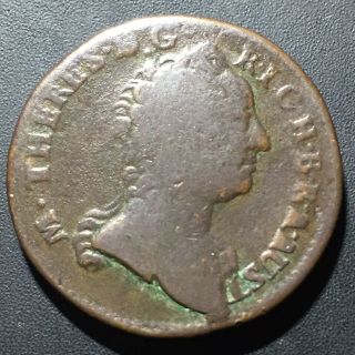 Old Foreign World Coin: 1761 - K Austria 1 Kreuzer